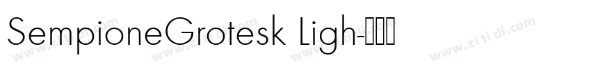 SempioneGrotesk Ligh字体转换